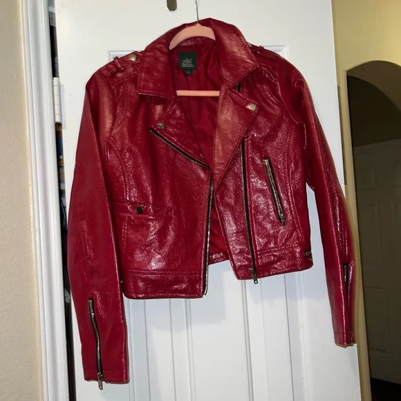 Red Leather Jacket - Picture 2 of 5